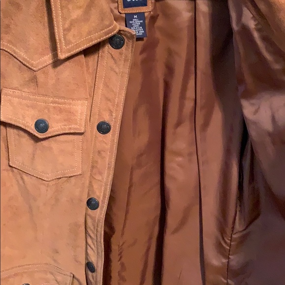 Vintage Gap Chocolate Suede Leather Jacket- Medium - Picture 8 of 13